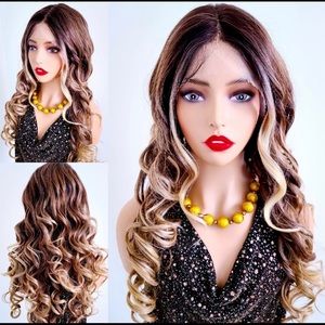 Lace frontale wig curls